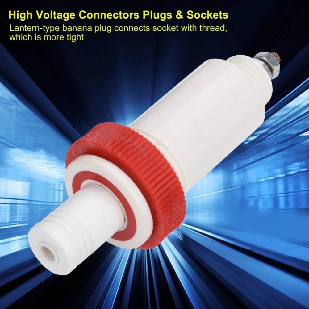 2 Pairs 4 mm Banana Cross Jack 10Kv-30Kv High Voltage Connector Plug and Socket Power Supply Test Instrument