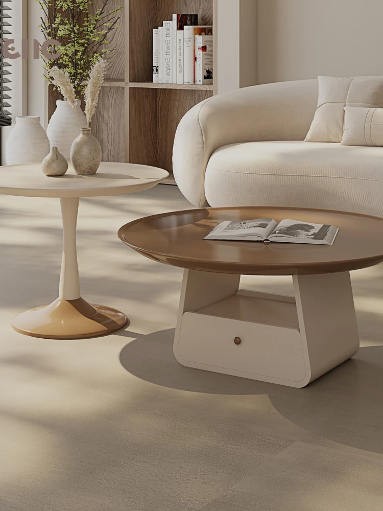 

Modern minimalist size round coffee table combination