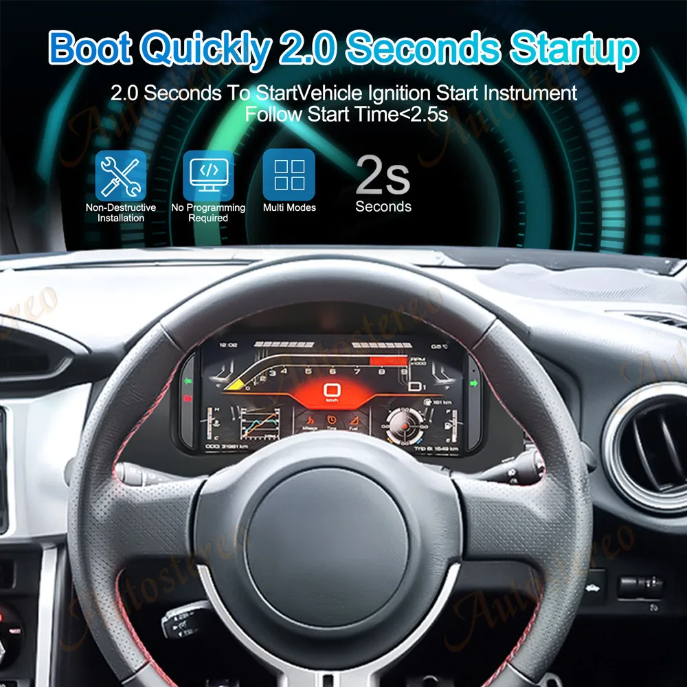 RHD coche LCD Digital Cluster para Toyota 86 Subaru BRZ 2012-2019 Panel de instrumentos odómetro velocímetro odómetro pantalla del tablero- 3
