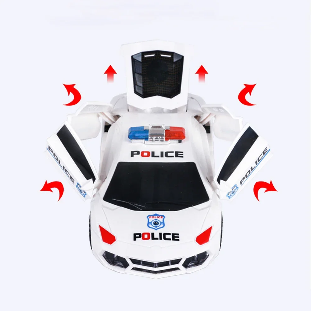 New Children's Electric Police Car Toys Universal Double Door Light Music Simulation Model Car Children Christmas Gift Toys electronic educational electric truck excavators with music luminous excavator universal function model toy metal car toys 2021