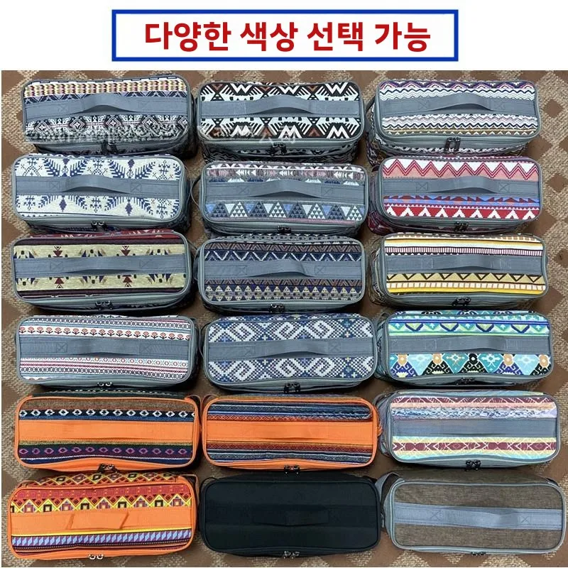 두꺼운 핸드백 야외 피크닉 주방용품 수납 가방 에스닉 스타일 캠핑 식기 세트 휴대용 정리 가방 신모델