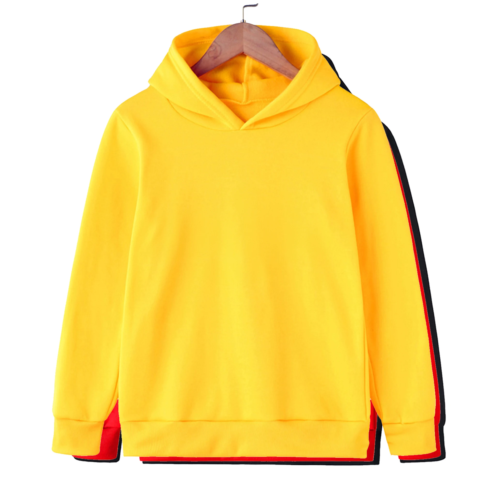 Child Sweatshirt Black Kids Clothes Girl Solid Color Long Sleeve Birthday Sweatshirts Hoodies for Boys Coat Top Girly Clothes 6