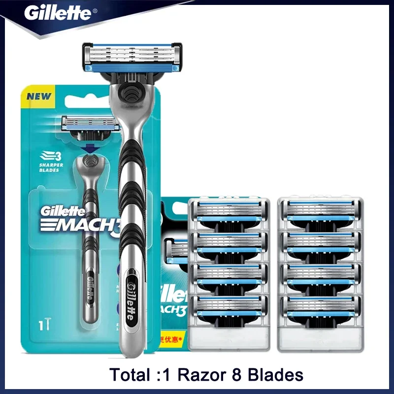 Premium Gillette Manual Shaver for Men - 3-Layer Blade System for Precision Shaving and Hair Removal