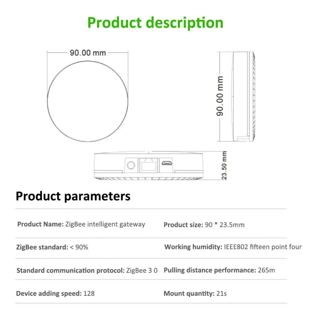 

New Smart Gateway WiFi bluetooth-compatible Mesh Hub Work With Tuya Smart App Voice Control Via Alexa Home