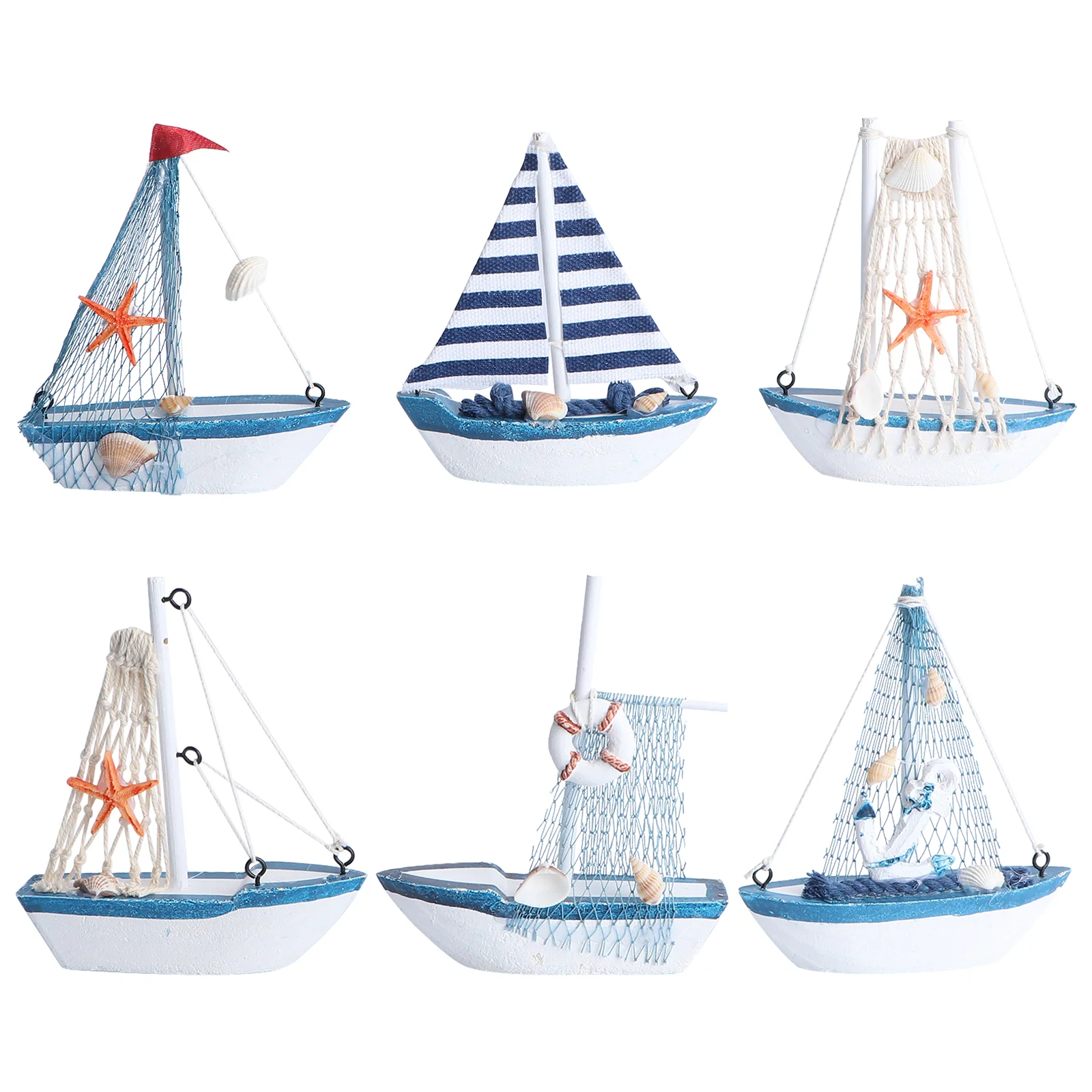 

Sailboat Model Decoration Mini Cruise Boat Miniature Ship Home Wooden Figurine Nautical Ornamentpirate Sailing Theme Marine