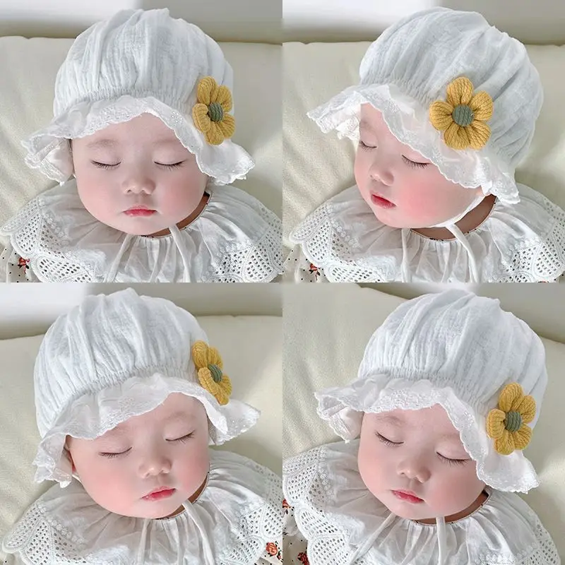 katie フリル付きコットン帽子 SLITS BABY baby hat SLITS BABY baby hat – Katie Tokyo