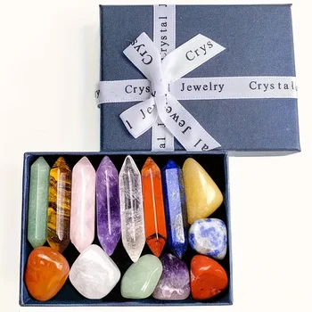 💎 14-Piece 7 Chakra Crystal Pillar Set 1