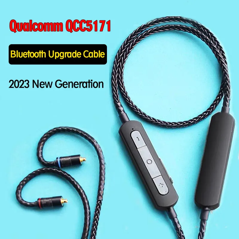 

QCC5171 Bluetooth Upgrade Cable aptX Lossless for MMCX SE215 SE535 0.75mm 2Pin CCA TRN KZ IE80 A2DC UE QDC Connector Headset AAC