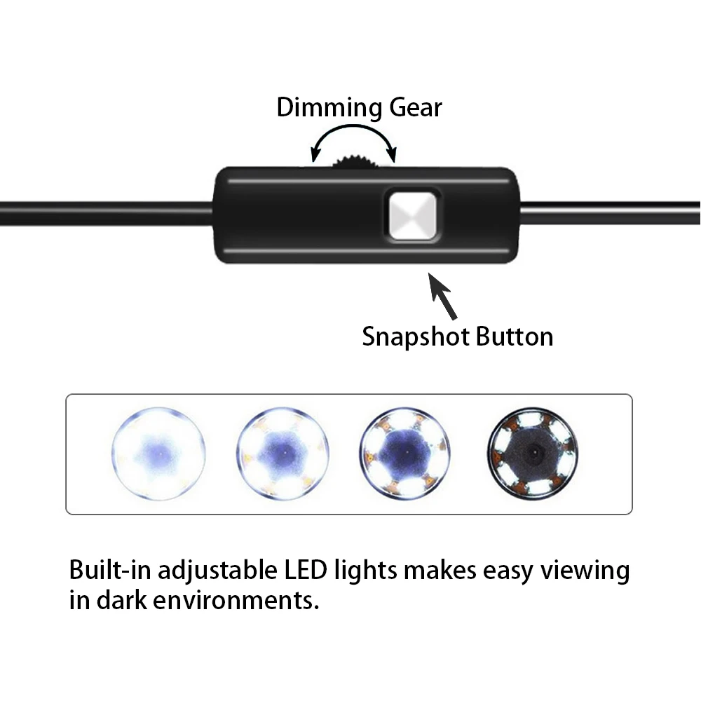 wireless cctv systems Endoscope Camera 7MM/5.5MM 3 in 1 USB IP67 Waterproof 6 LEDs Borescope Inspection For Windows Macbook PC Android 2/1.5/1m Type-C cctv camera for house