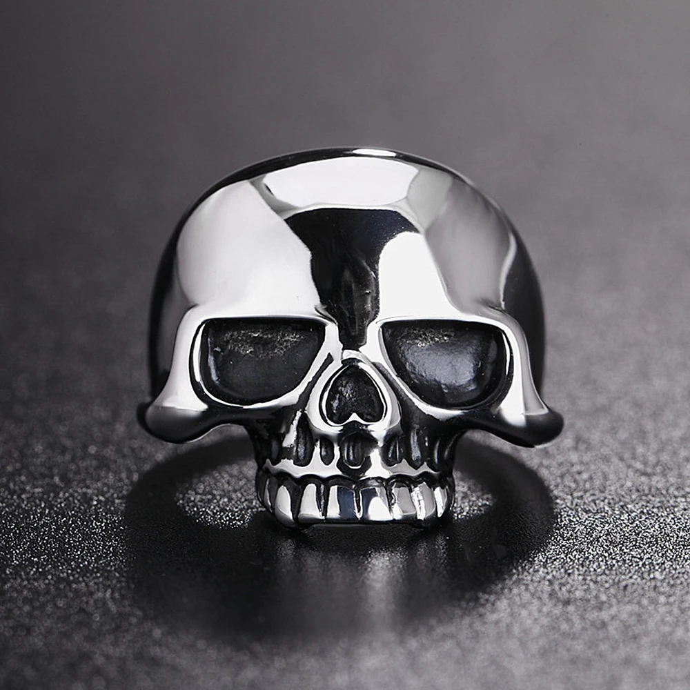 Punk Stainless Steel Pirate Skull Ring For Men Women Gothic Vintage Skull Rings Fashion Jewelry Gift finger ring stainless steel ring