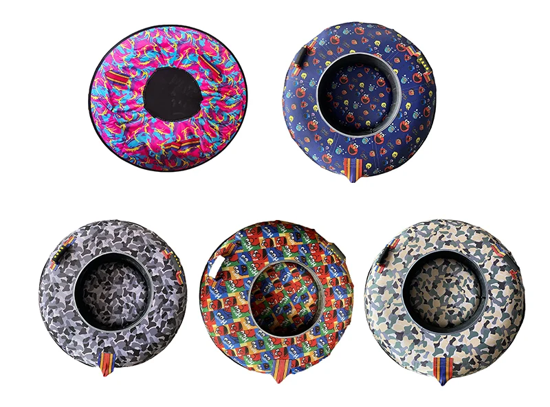 Slide Donut Dry Ski Donut Slide Tire Tyre Tube Sled Sledges Snow Tubing Snow Tube for Outdoor Rainbow