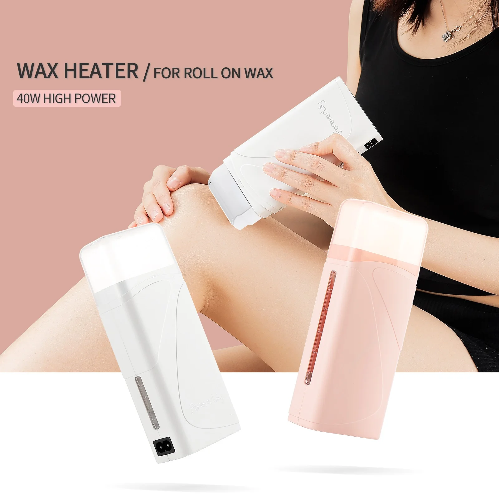 Foreverlily Portable Wax Roller Machine Electric Wax Warmer Depilatory Wax  Heater Waxing Leg Warmer Hair Removal Roll On Wax