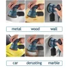 300W Electric Eccentric Sander, 6 Gears Speed Adjustment 5 Inch 125mm , for Wood Sanding and Car Polishing 6