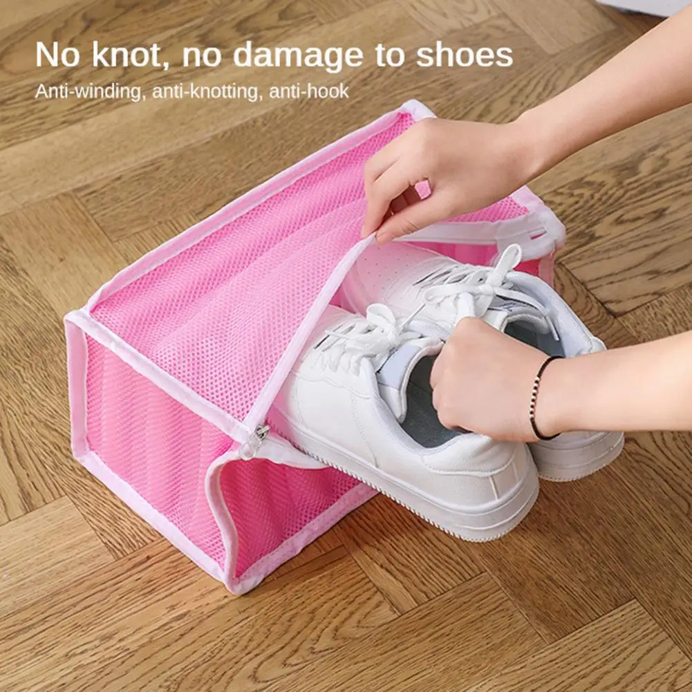 Sac de rangement pour lavage de chaussures, sac de rangement pour lavage de  chaussures, Machine à laver, soins spéciaux, sac à fermeture éclair,  organisateur de vêtements sales Anti-déformation domestique - AliExpress