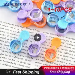 1~10PCS Candy Colored Pencil Sharpener Easy And Labor-saving Moderate Thickness Geometry Candy Colors Pencil Sharpener Sharpener