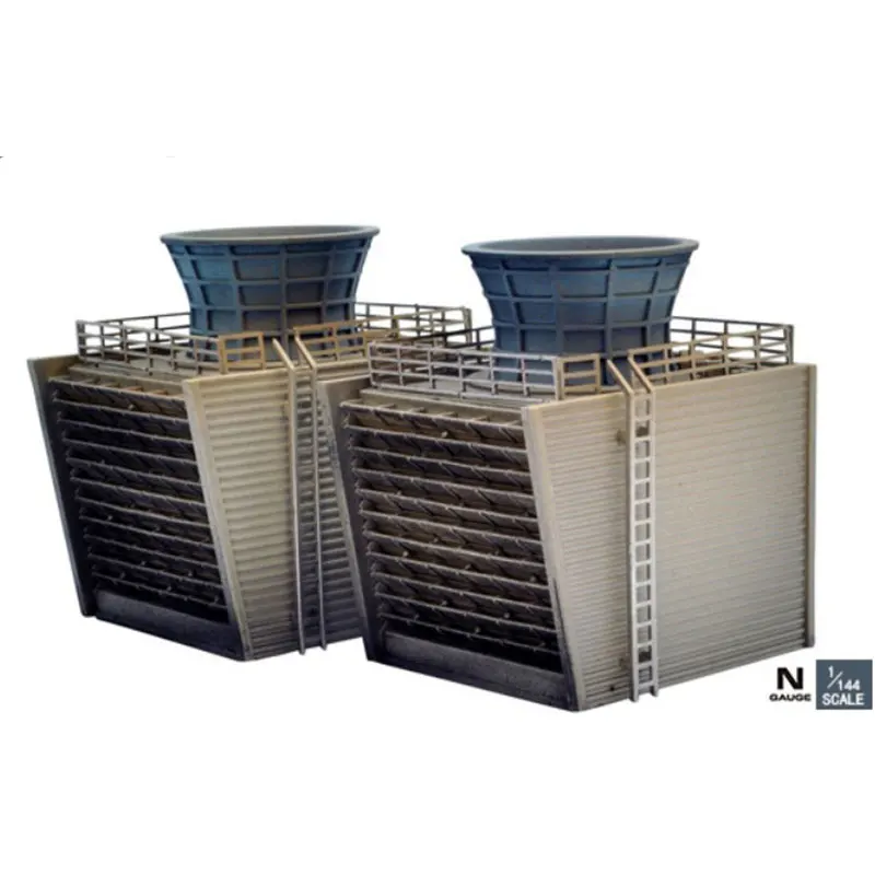 2Pcs 1/144 N Scale Building Model Cooling Tower Model Train Scene Miniature Collection Sand Table Landscape Assemble Model - Image 2