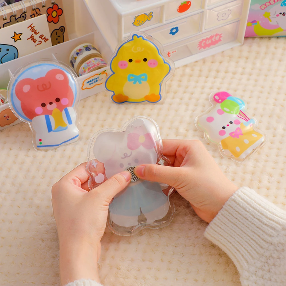 6PCS Cute Cartoon Hand Warmer Winter Portable Self-heating Pack Reusable Lightweight Instant Heat Pad Outdoor Gel Hand Warmer