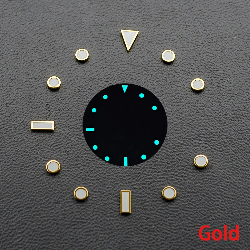Blue Green Luminous Watch Dial Hour Indices Markers For Rlx Sub GMT Men's Watch Dial Accessories Aftermarket Replacemen