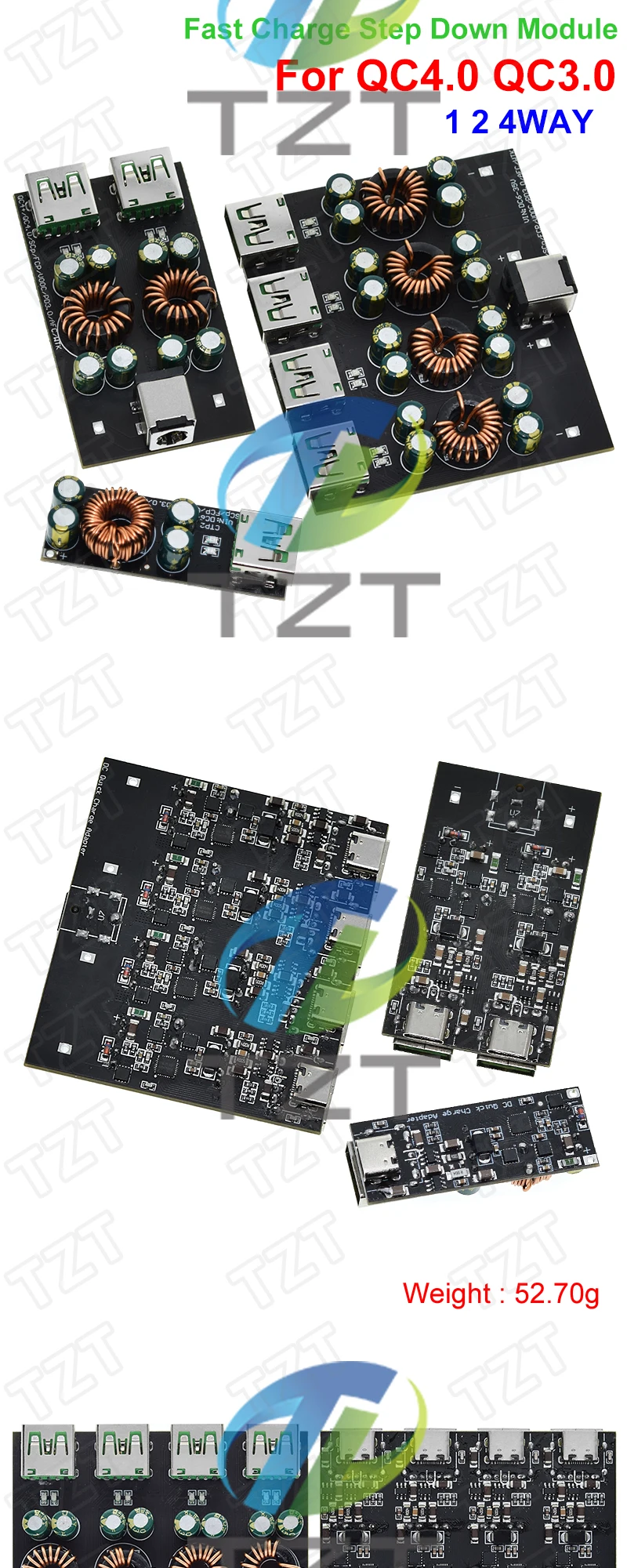 QC4.0 QC3.0 1 2 4-Wege-USB Typ-C Handy-Schnellladeadapter 6-35V Step-Down-Buck-Boost-Modul SW3518 / SW3516 für Huawei – Detail 5
