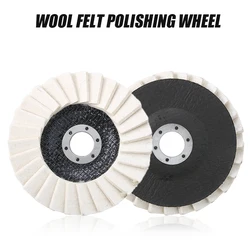 Roue de polissage d'angle, 125mm, 5 ", 1 pièce, disque en feutre, pour polisseuse, enlève les rayures 