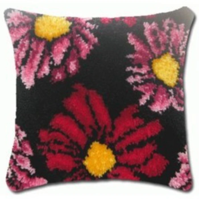 Plant Series Cushion Smyrna Button Package Latch Hook Throw Pillow Embroidery Pillow For Needlework Embroidery Set DIY