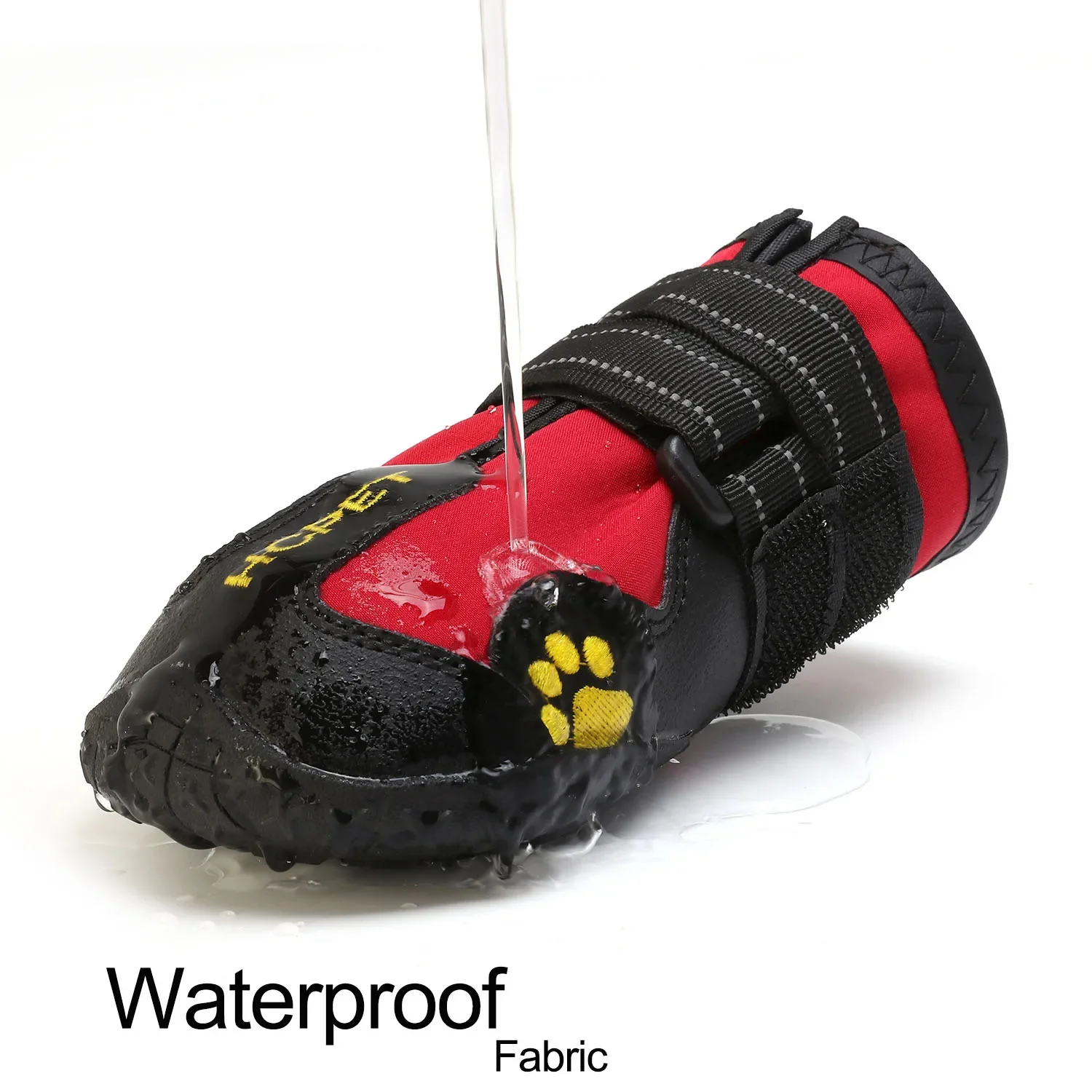 Zapatos para perros reflectantes, calzado impermeable para perro, cálido, nieve, lluvia, Calcetines antideslizantes, calzado para perros medianos y grandes, 4 unidades/juego