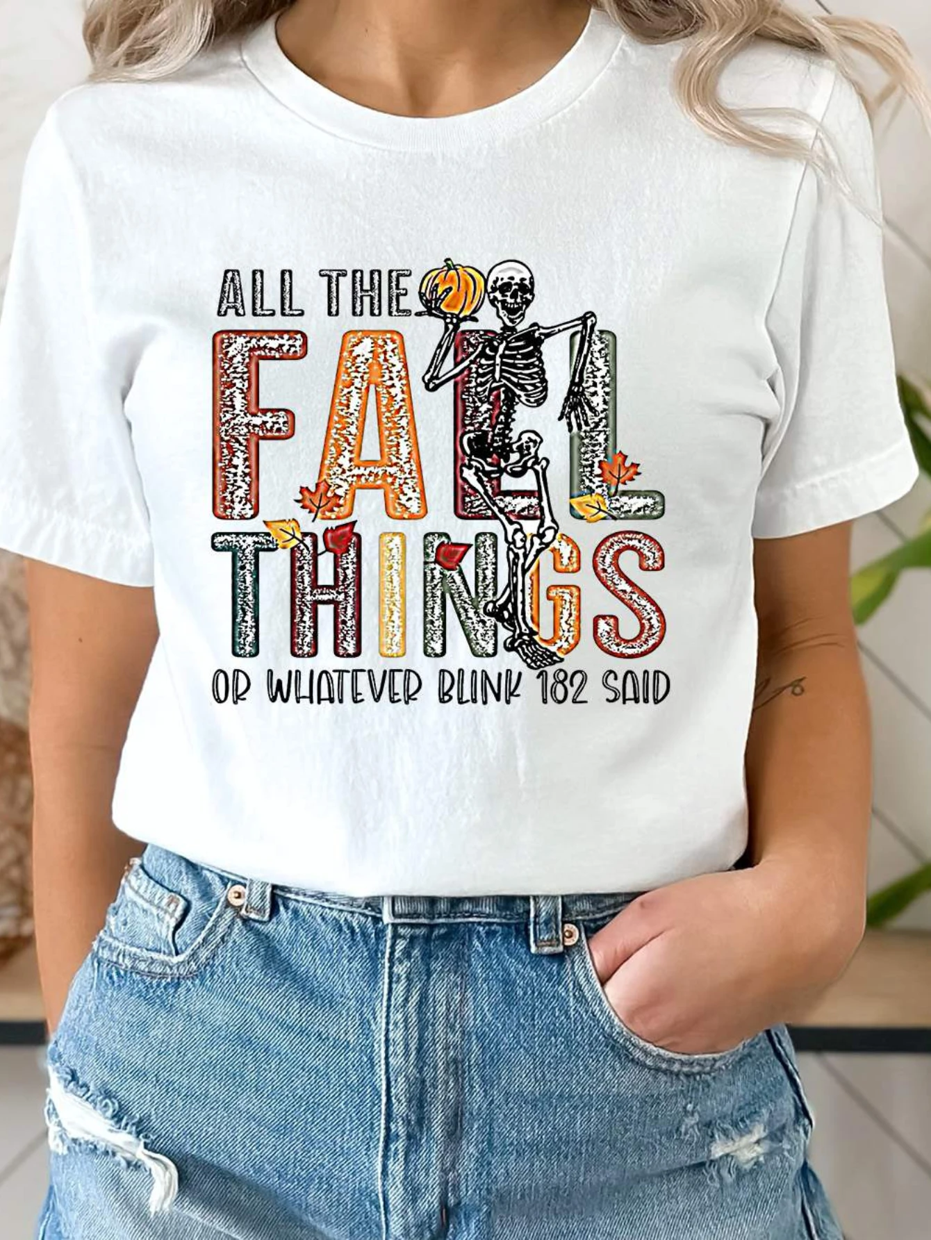 

Colorful Letter Print Crew Neck T-shirt, Casual Short Sleeve Top For Spring & Summer, Women's Clothing