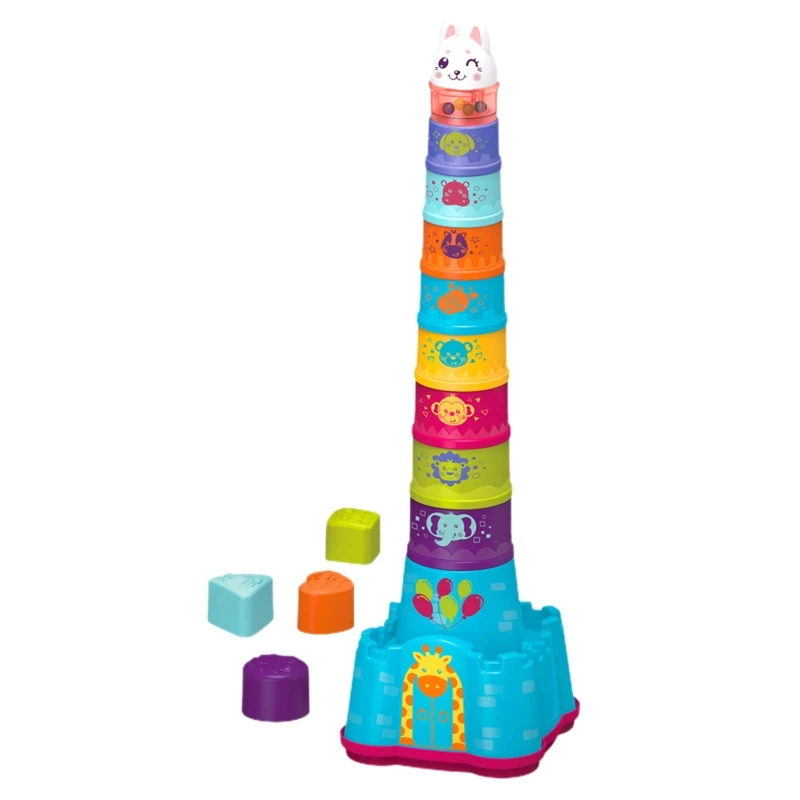 Educational Pyramid Toy Cups Great Interactive Role for Play Gifts for Boys Or