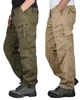 Men's Cargo Pants Camouflage Tactical Cotton Long Trousers Men Baggy Casual Pants 1