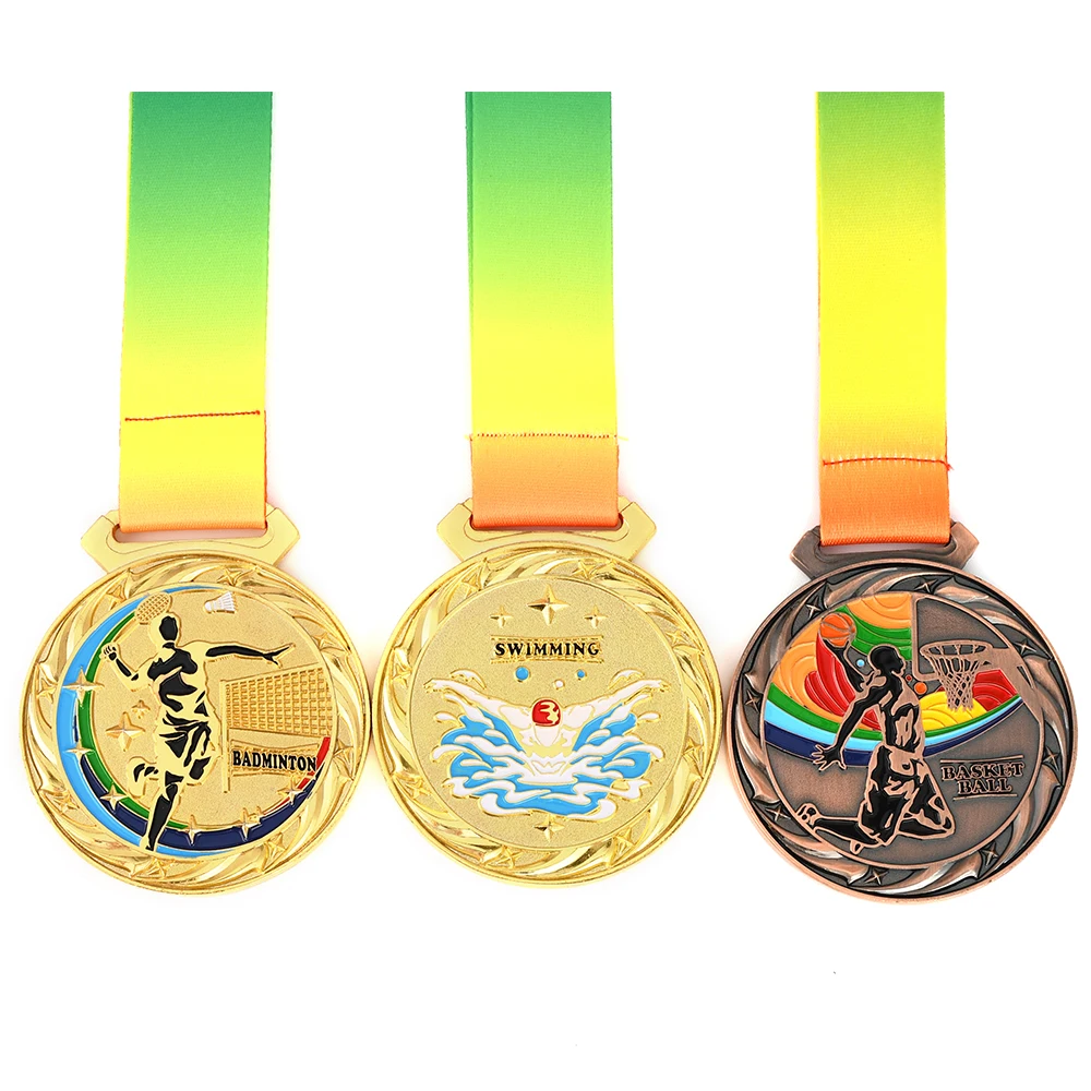 Award Medals 1Pc Sports Medal Blank Medals For Any Competition Marathon Football Basketball Table Tennis Badminton Boxing Trophy Medal