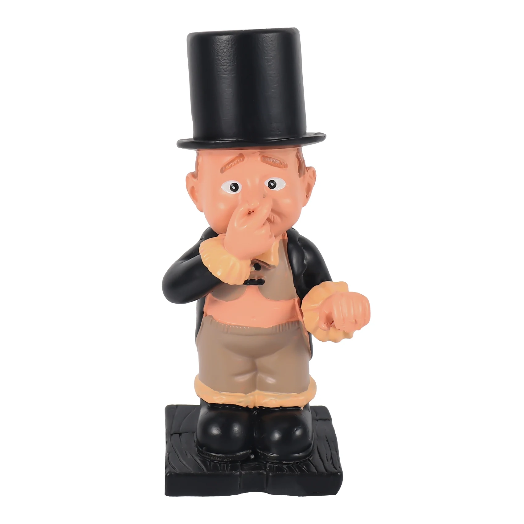 

Resin Butler Shape Cute Old Boys Statue Decor Tissue Stand Rack Sculpture for Toilet