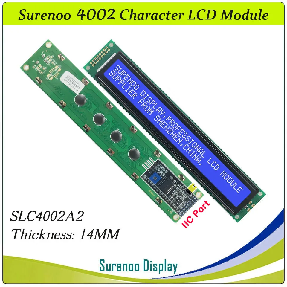LCD Display Module Serial IIC / I2C / TWI 4002 402 40*2 Character With Backlight For Arduino