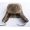 Fashion Thick Warm Bomber Hat Men Real Rabbit Fur Earflap Trapper Russian Cap Male Plus Size Winter Hats for Men Ski Russian Hat 5