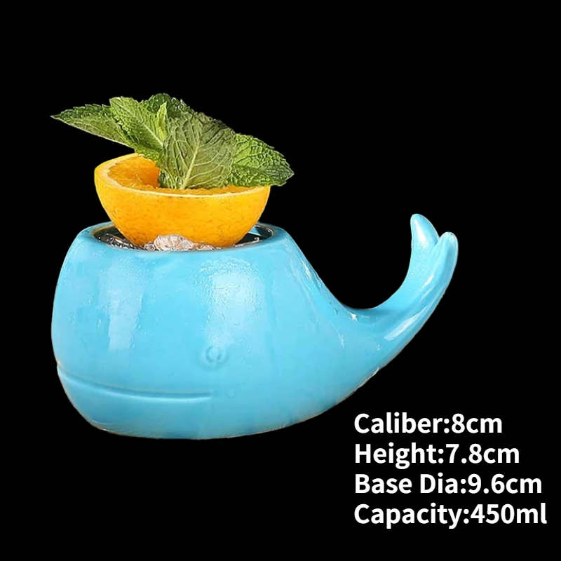 Hawaiian Ceramic Tiki Mug - Creative Cocktail Cup and Halloween Bar Gift