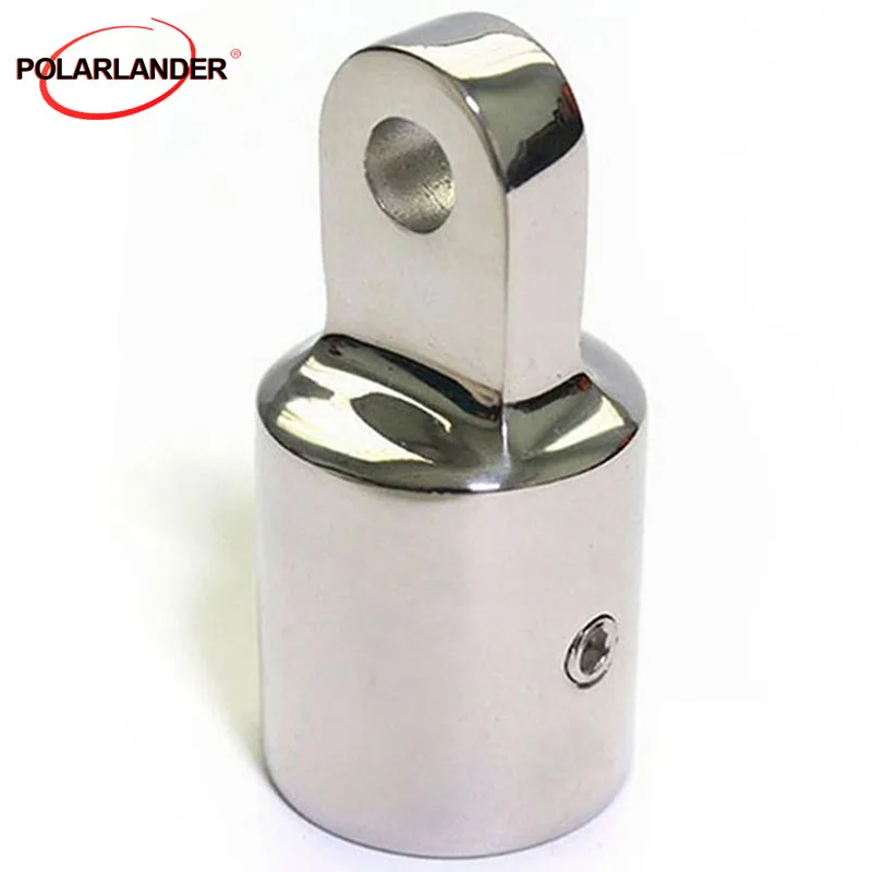 Tubo Eye End Cap Bimini Top 1Pc Argento Raccordo Hardware Acciaio Inossidabile 30Mm/32Mm Tappo Ombrello Foro Singolo Per Marine Boat Yacht