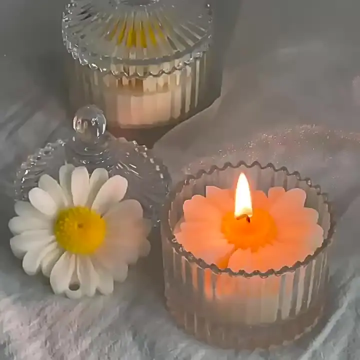 2-Piece Daisy & Peony Silicone Mold Set – 3D Flower Fondant, Chocolate, Soap & Candle Molds (7cm Diameter)