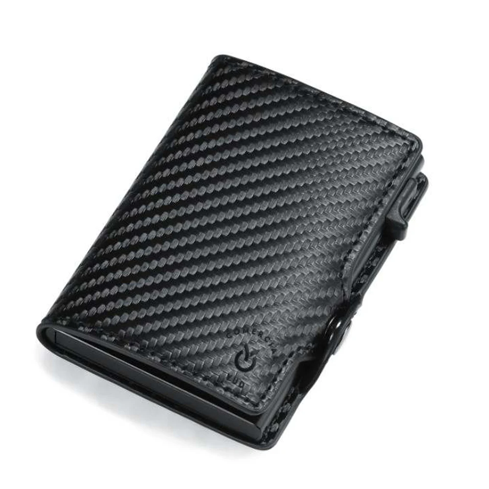

Pop up Wallet Pocket RFID Protection Carbon Fiber Aluminum Metal Men Card Holder Wallet