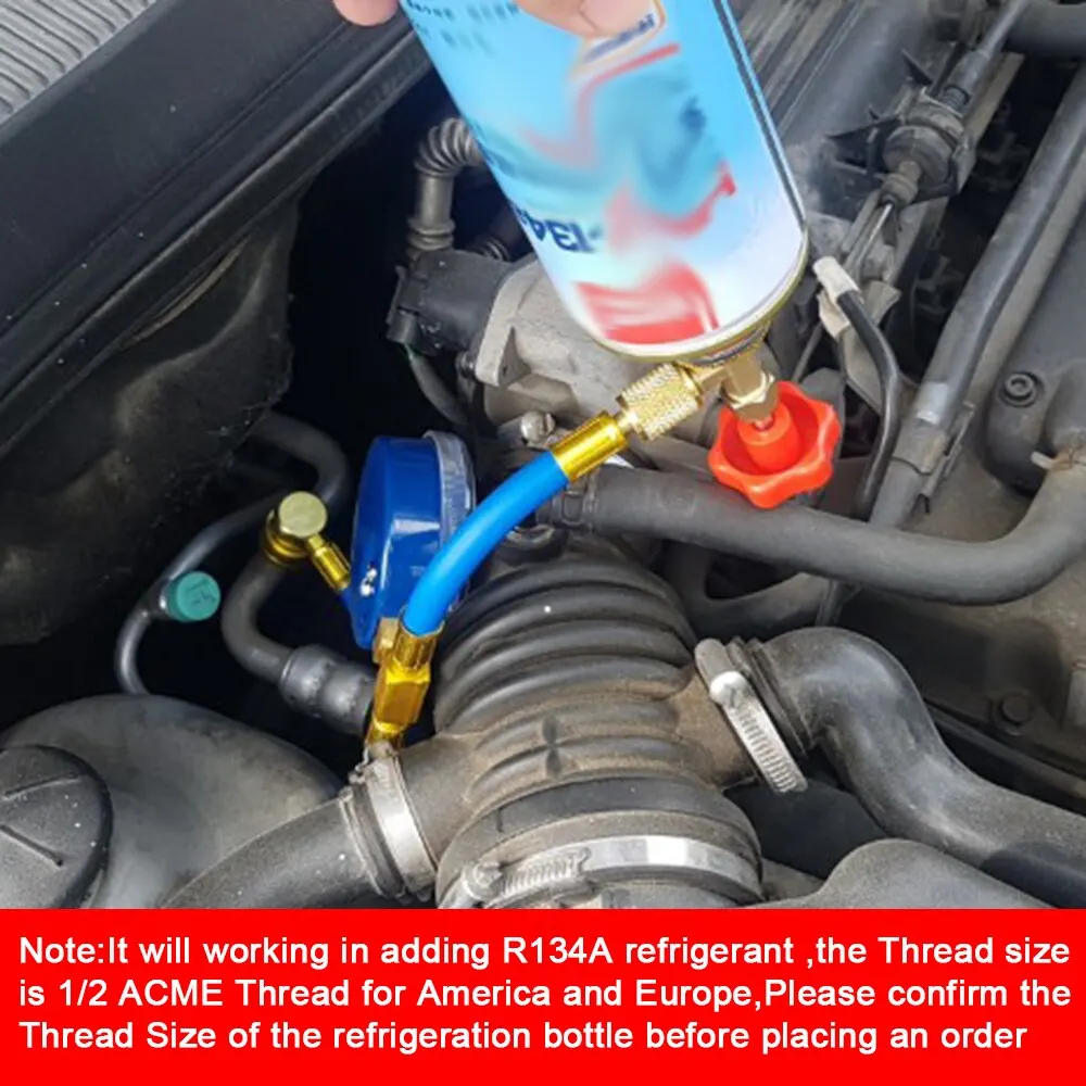 Refrigerant Charging Pipe R134a Refrigerante Open Valve Charging Pipe Freon R134a Air Conditioning Recharge Hose Car Air Conditioner Tools