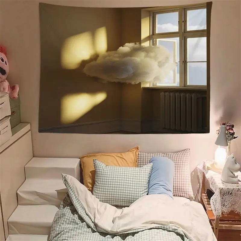 Window Scenery Hanging Cloth Room Decoration Background Cloth Bedroom Wall Poster Dormitory Renovation