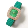 Women Fashion Business Diamond Elastic Band Quartz Watch 4