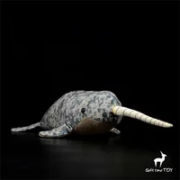 Narwhal Plush Toy High Fidelity Narwhale Plushie Whale Peluche Lifelike Stuffed Animals Simulation Doll Kawai Toy Gifts For Kids 1