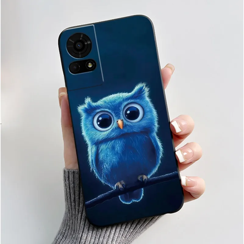 Aesthetic Luxury Soft Silicone Protective Back Cover - Black Shell