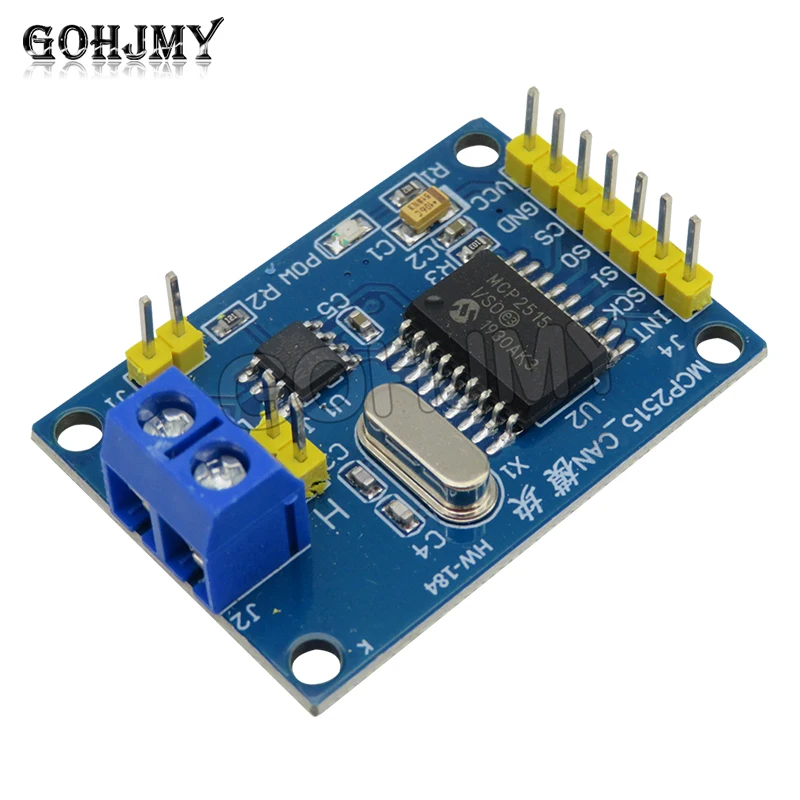 MCP2515 CAN bus module TJA1050 receiver SPI protocol 51 microcontroller program routine