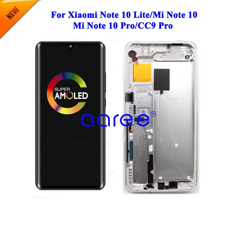 AMOLED 液晶ディスプレイオリジナルシャオ mi mi 注 10 Lite