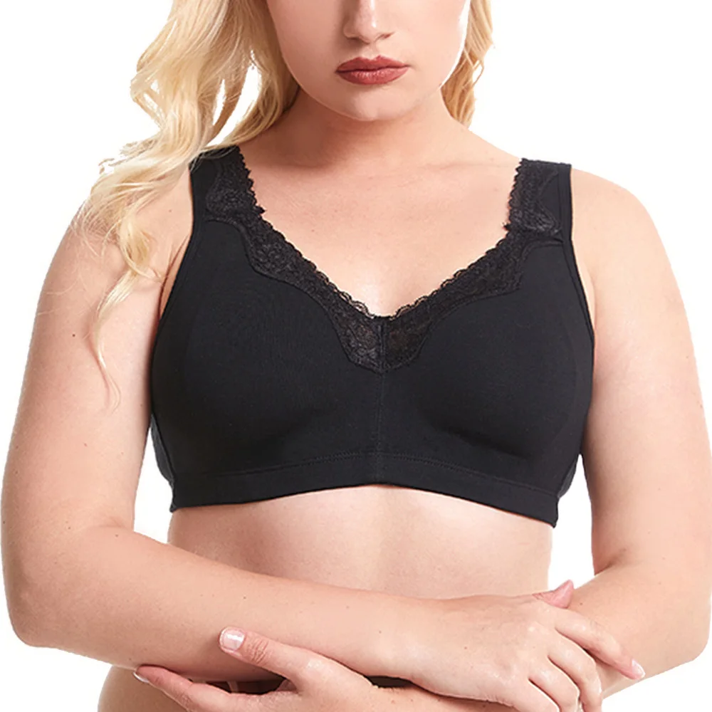 BCHRAYIUP Women's Plus Size Bra Full Coverage Non-Wired Non-Padded Minimizer Cotton Bra 34 36 38 40 42 44 46 48 50 52 ABCDEFG 4