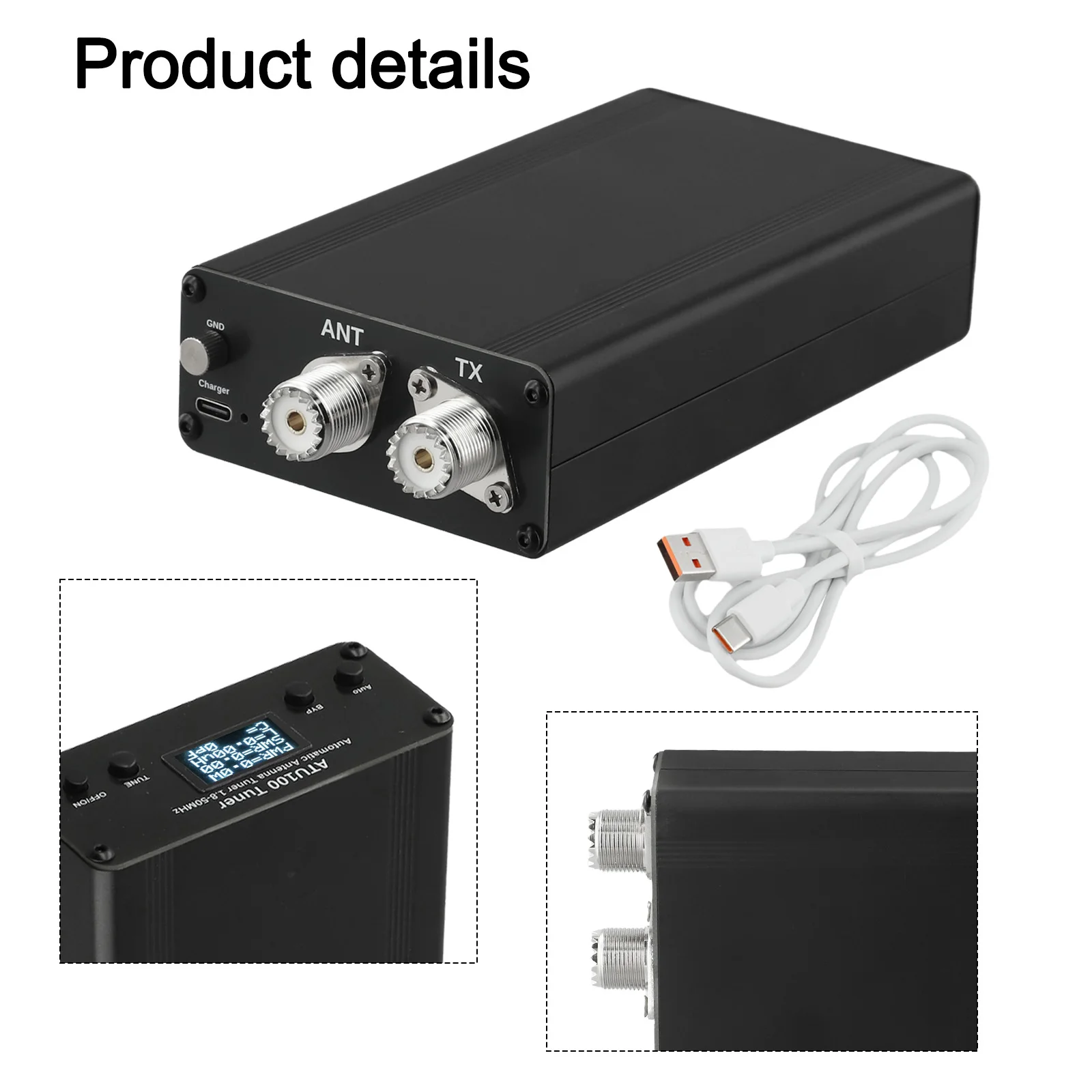 アクセサリー ATU-100 HF Auto Tuner 1.8MHz-30MHz ATU-100 Automatic Antenna Tuner 1.8MHz-30MHz Portable HF