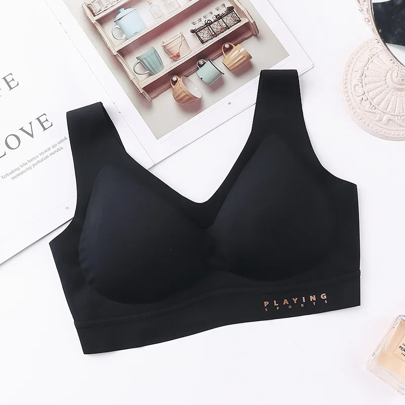 Women Seamless Sexy Bra Deep V Gathered Underwear Push Up Solid Breathable Brassiere Girls Wireless comfort Intimates Bralette