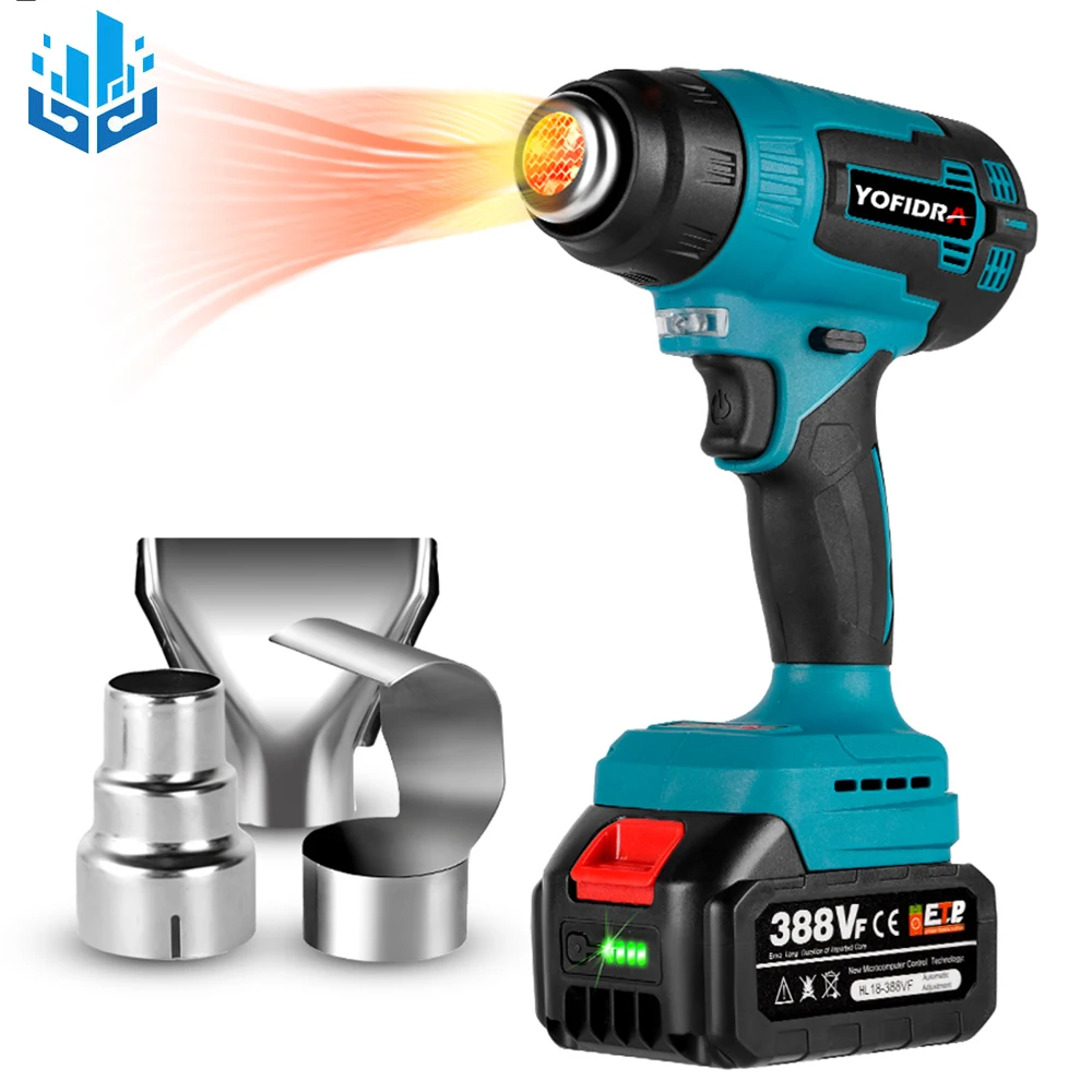 2000w 50600℃ Electric Heat Gun For Makita 18v Battery Cordless