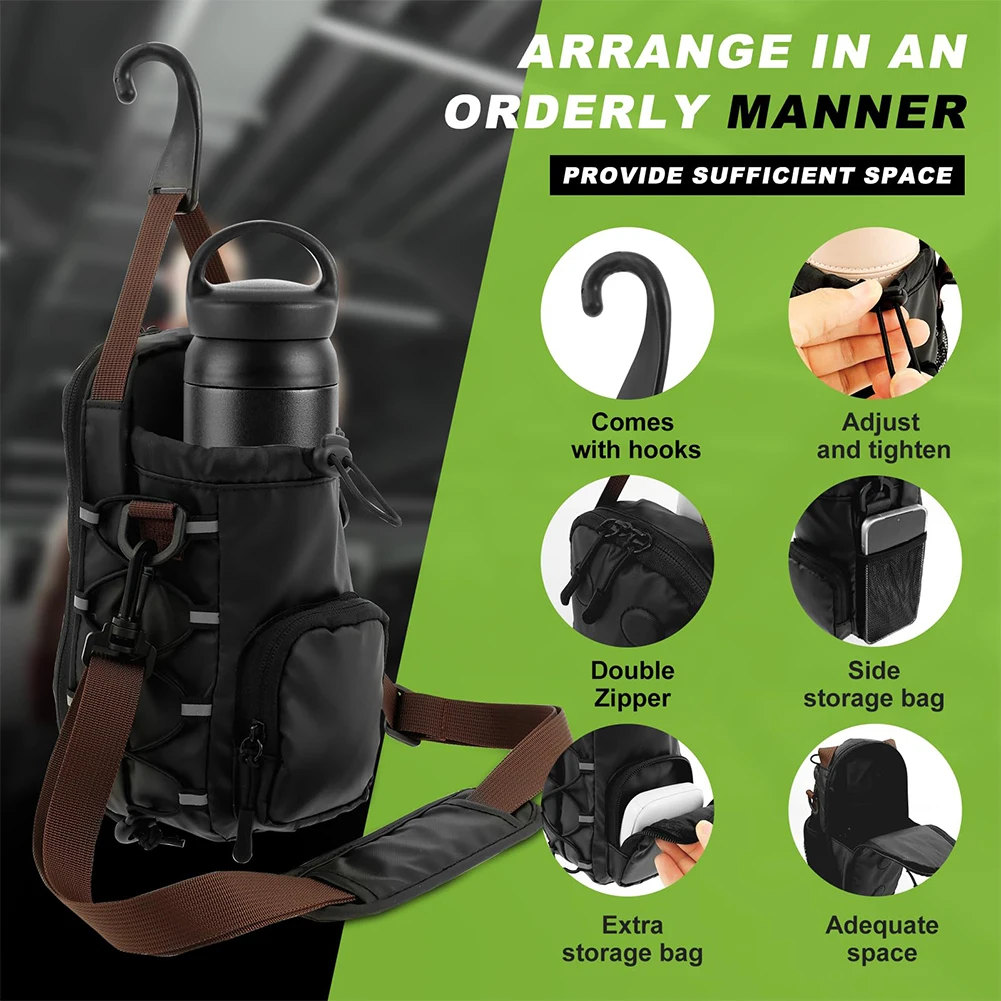 Magnetic Gym Sling Bag with Bottle Holder for Men and Women