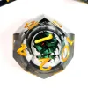 DND Dice Set - Sharp Edge Resin Dice with Spinning Dragon Eye Core, 7 Piece Polyhedral D&D Dice for RPG Games (Crystal Clear) 3